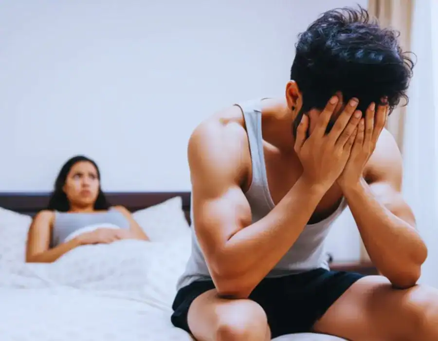 Image of upset man in need of erectile dysfunction treatment Salford
